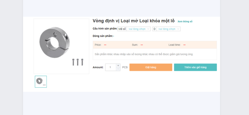 VÒNG ĐỊNH VỊ LOẠI MỞ/ LOẠI KHÓA MỘT LỖ