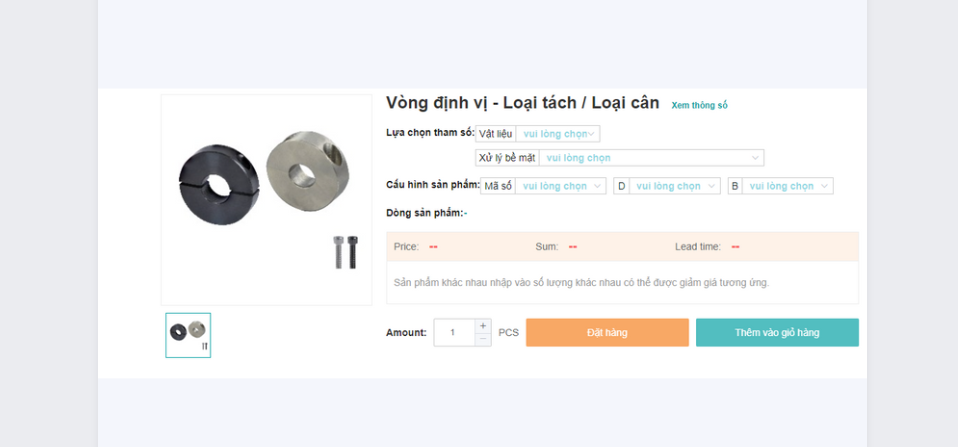 VÒNG ĐỊNH VỊ – LOẠI RỜI/ LOẠI CÂN BẰNG