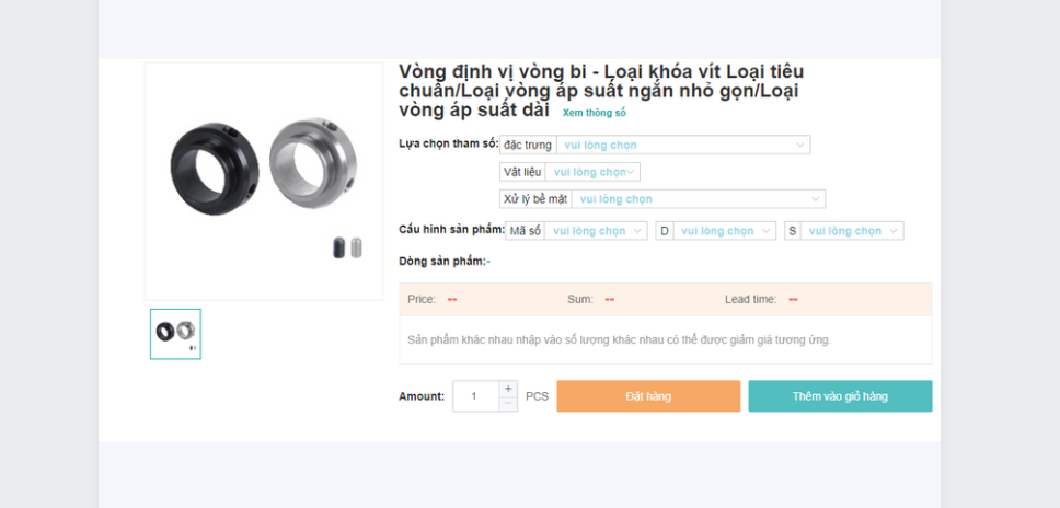 VÒNG ĐỊNH VỊ VÒNG BI – LOẠI KHÓA VÍT TIÊU CHUẨN/ LOẠI VÒNG ÁP SUẤT NGẮN/ LOẠI VÒNG ÁP SUẤT DÀI