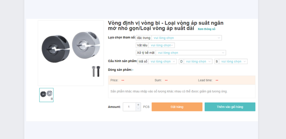 VÒNG ĐỊNH VỊ VÒNG BI – LOẠI VÒNG ÁP SUẤT NGẮN NHỎ GỌN/ LOẠI VÒNG ÁP SUẤT DÀI