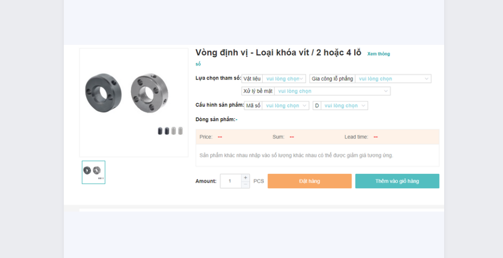 VÒNG ĐỊNH VỊ LOẠI KHÓA VÍT 2 HOẶC 4 LỖ