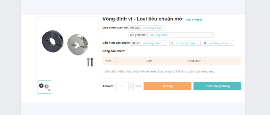 VÒNG ĐỊNH VỊ LOẠI TIÊU CHUẨN MỞ