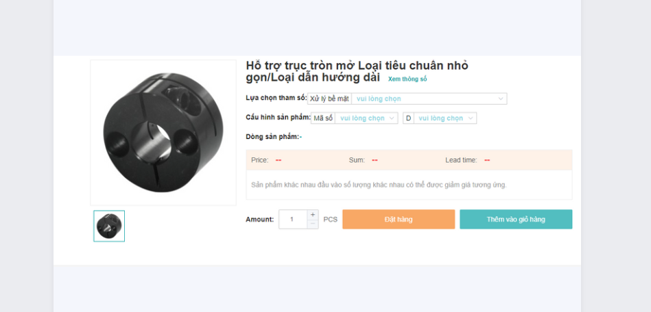 HỖ TRỢ TRỤC TRÒN MỞ, LOẠI TIÊU CHUẨN NHỎ GỌN/ LOẠI DẪN HƯỚNG DÀI