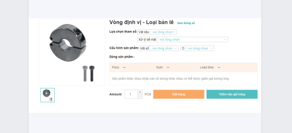 VÒNG ĐỊNH VỊ LOẠI BẢN LỀ