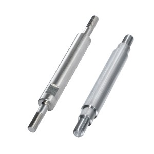 TRỤC HAI ĐẦU REN BẰNG ĐẾ CỜ LÊ, CẢ HAI ĐẦU ĐỀU CÓ BẬC VÀ CÓ REN F8